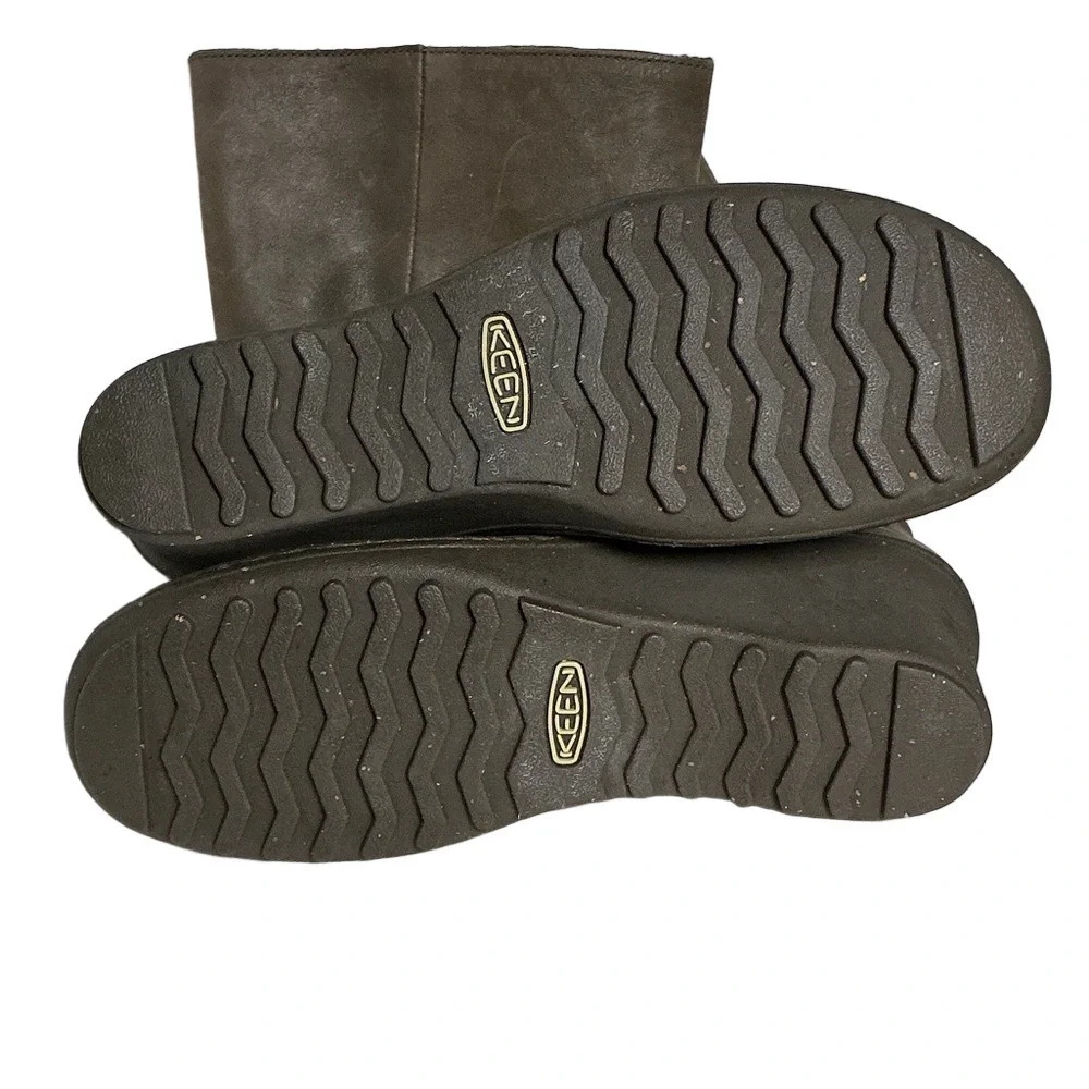 KEEN Taupe Leather Wedge Mid-Calf Boots – Size 8.5 / 39 - Picture 10 of 10